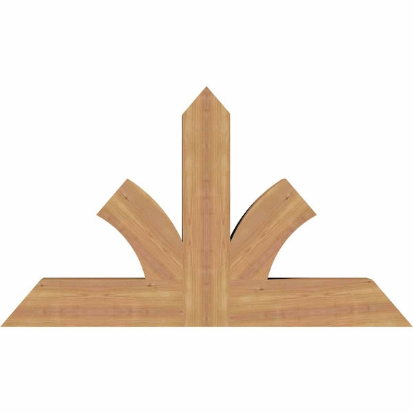 Ekena Millwork Richland Timber Gable Bracket, Western Red Cedar, 48"W x 28"H x 5 1/2"D x 5 1/2"F, 14/12 Pitch GBW048X28X0606RIC00SWR - main